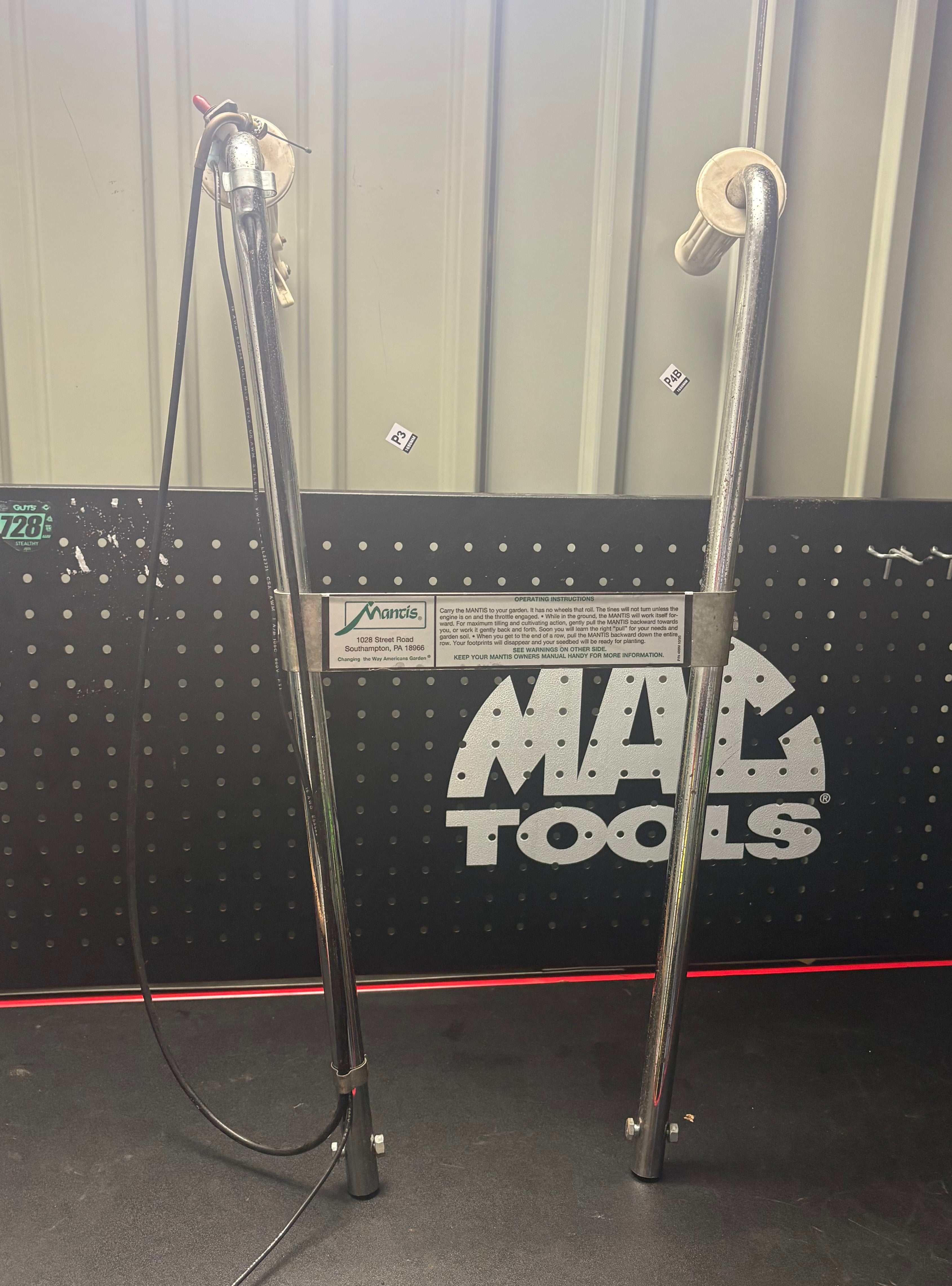 Mantis SV-4B Rotavator/Tiller Top Half Handle Bars - Throttle And Cable - Kill switch - Complete Assembly