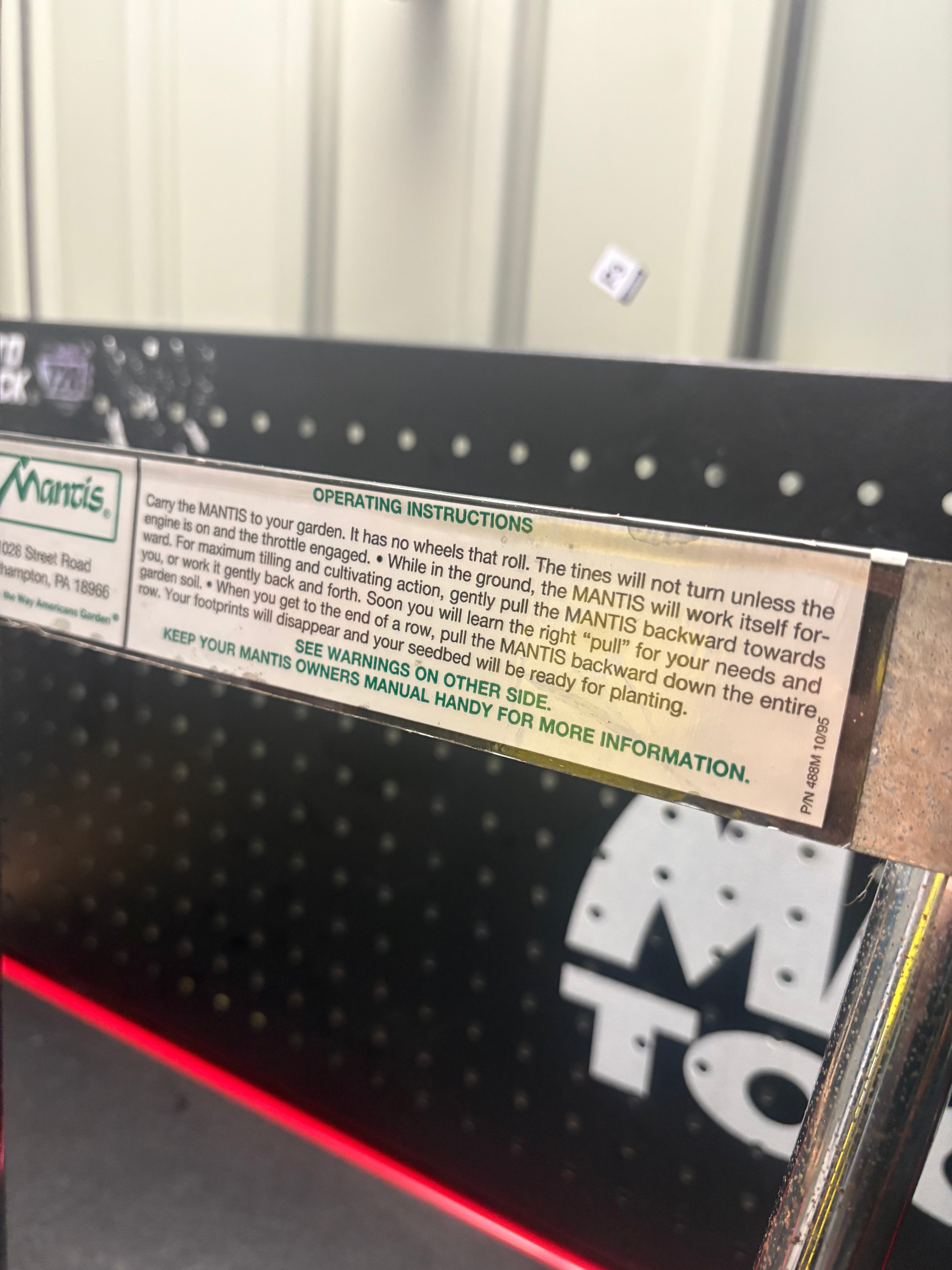 Mantis SV-4B Rotavator/Tiller Top Half Handle Bars - Throttle And Cable - Kill switch - Complete Assembly