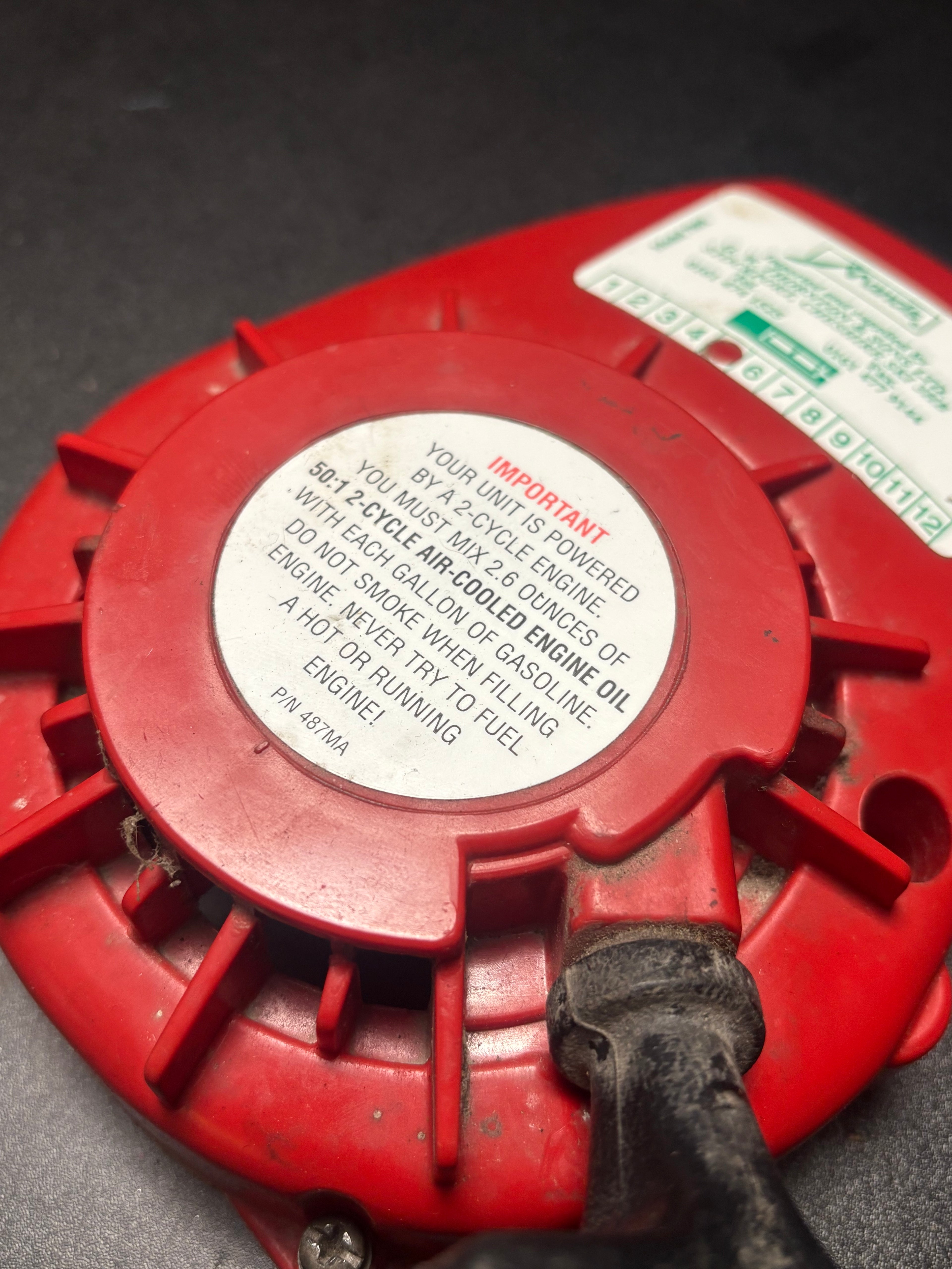 Mantis SV-4B Rotavator/Tiller Pull Start / Flywheel Cover Assembly - OEM Used Part