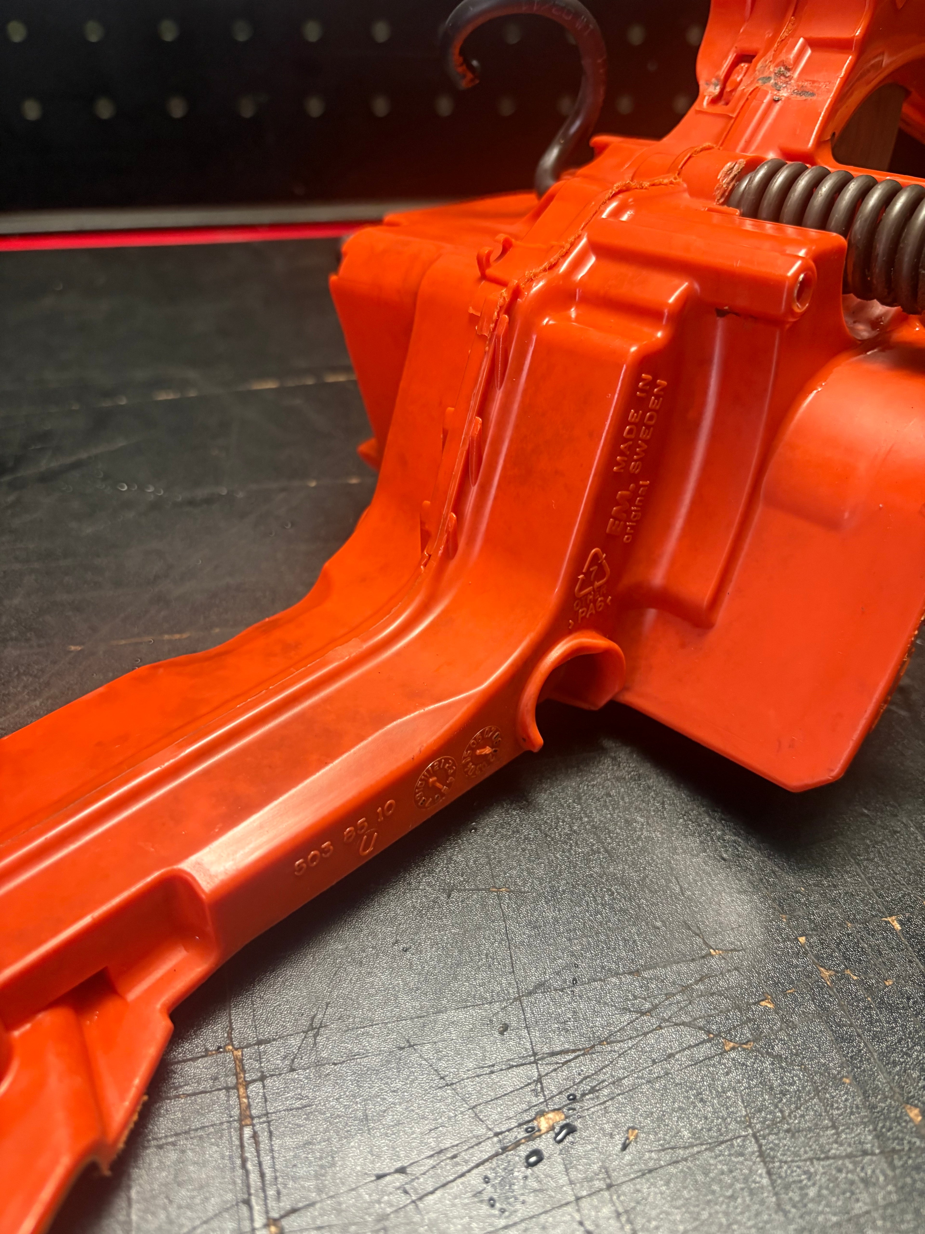 Husqvarna 350 351 353 346XP 345 340 Chainsaw Fuel Tank & Trigger Handle Assembly - Genuine OEM Spare - Used