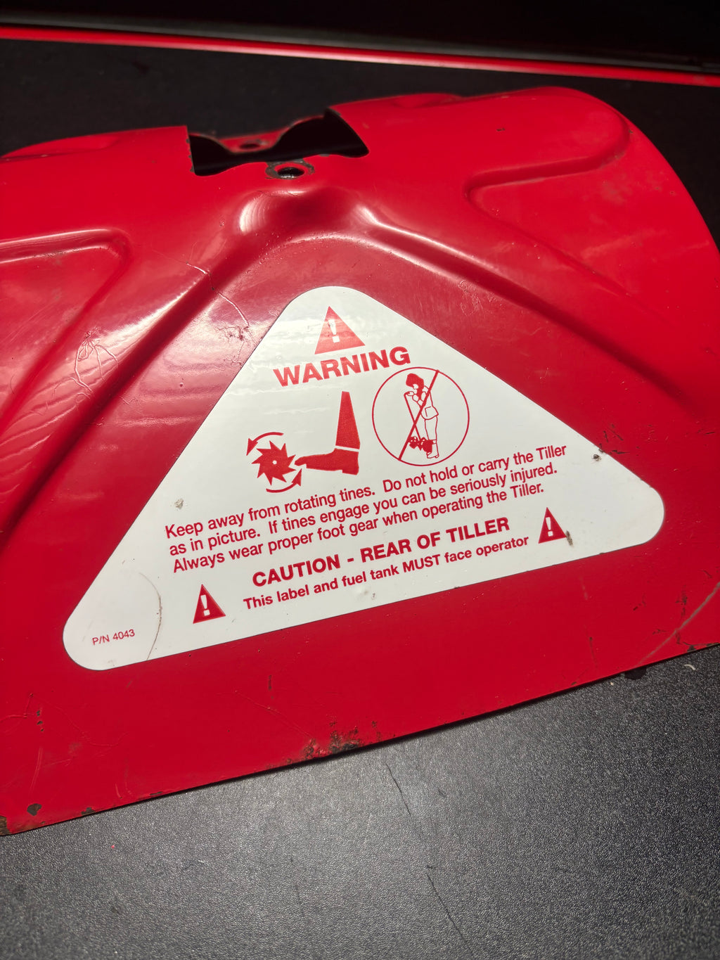 Mantis SV-4B Tiller Used Tine Guard - OEM Spare Part