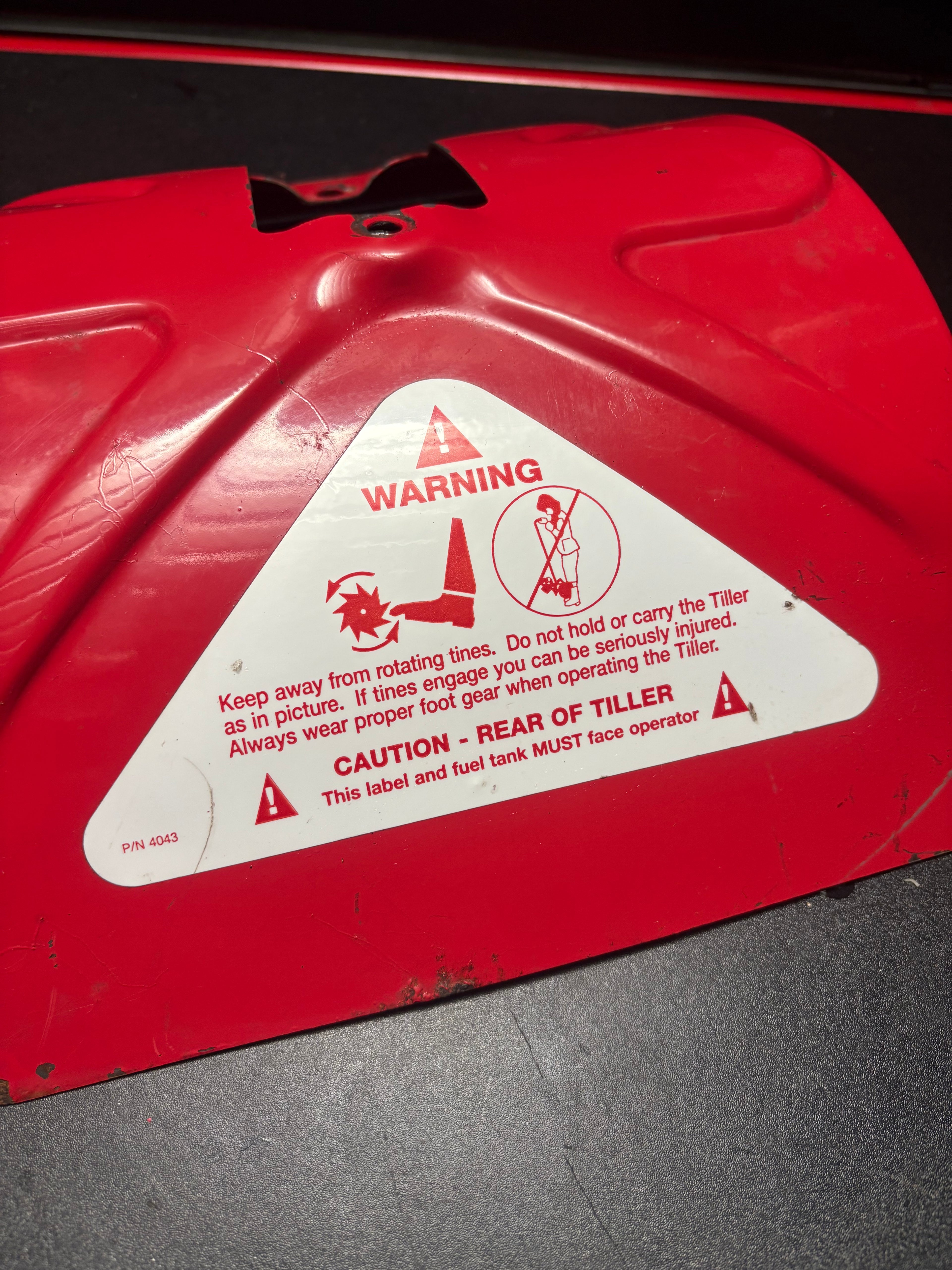 Mantis SV-4B Tiller Used Tine Guard - OEM Spare Part