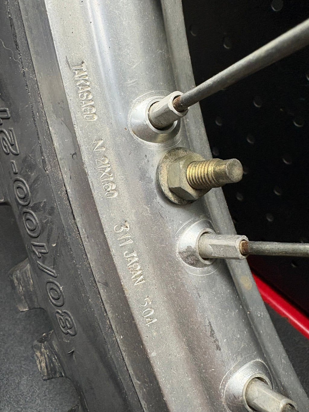 Kawasaki KX250F(04-05) KX125 (03-05) KX250 (03-05) OEM 80-100-21 Inch Front Wheel