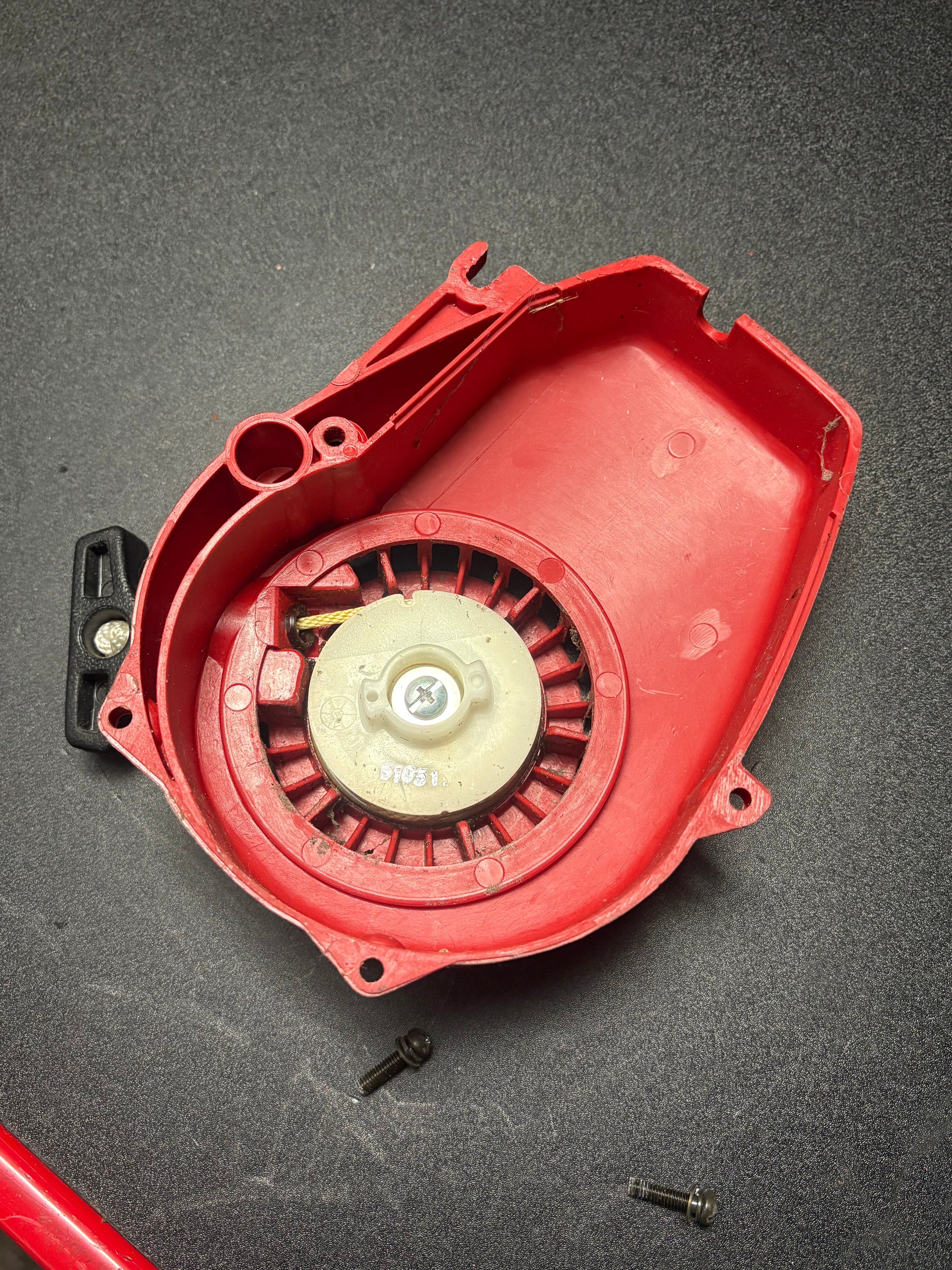 Mantis SV-4B Rotavator/Tiller Pull Start / Flywheel Cover Assembly - OEM Used Part